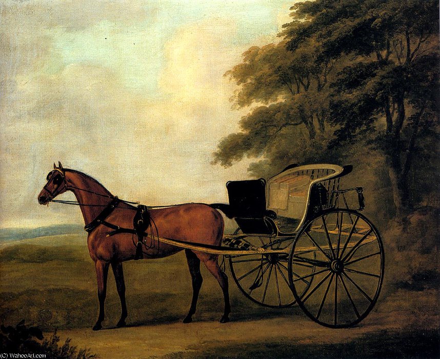 A Horse And Carriage In A Landscape — John Nost Sartorius