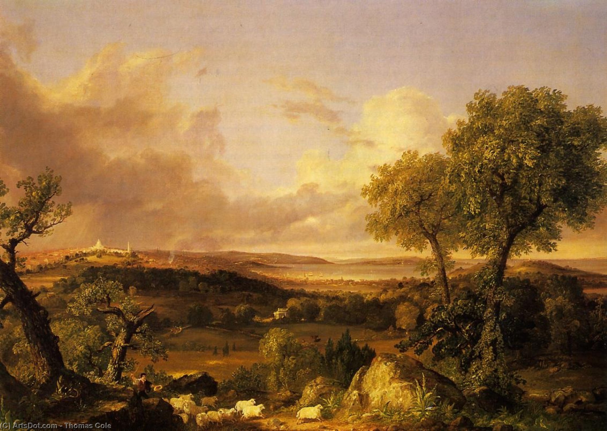 View Of Boston — Thomas Cole