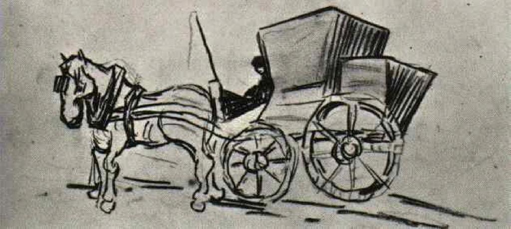 Carriage Drawn By A Horse — Vincent Willem Van Gogh