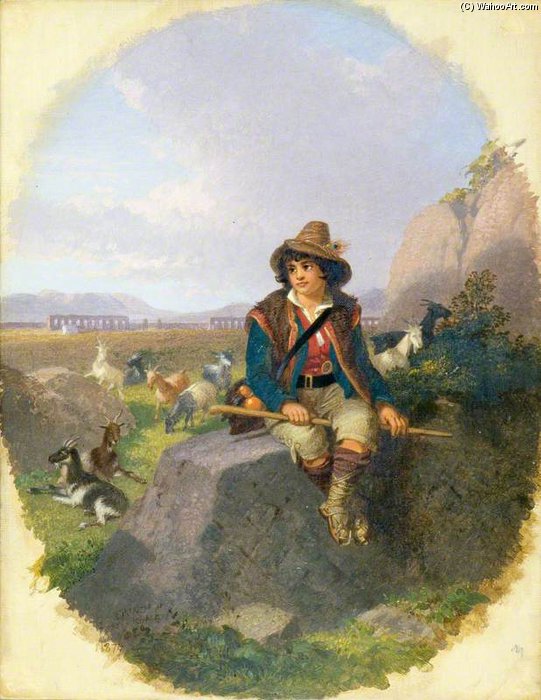 A Goatherd On The Roman Campagna — Penry Williams