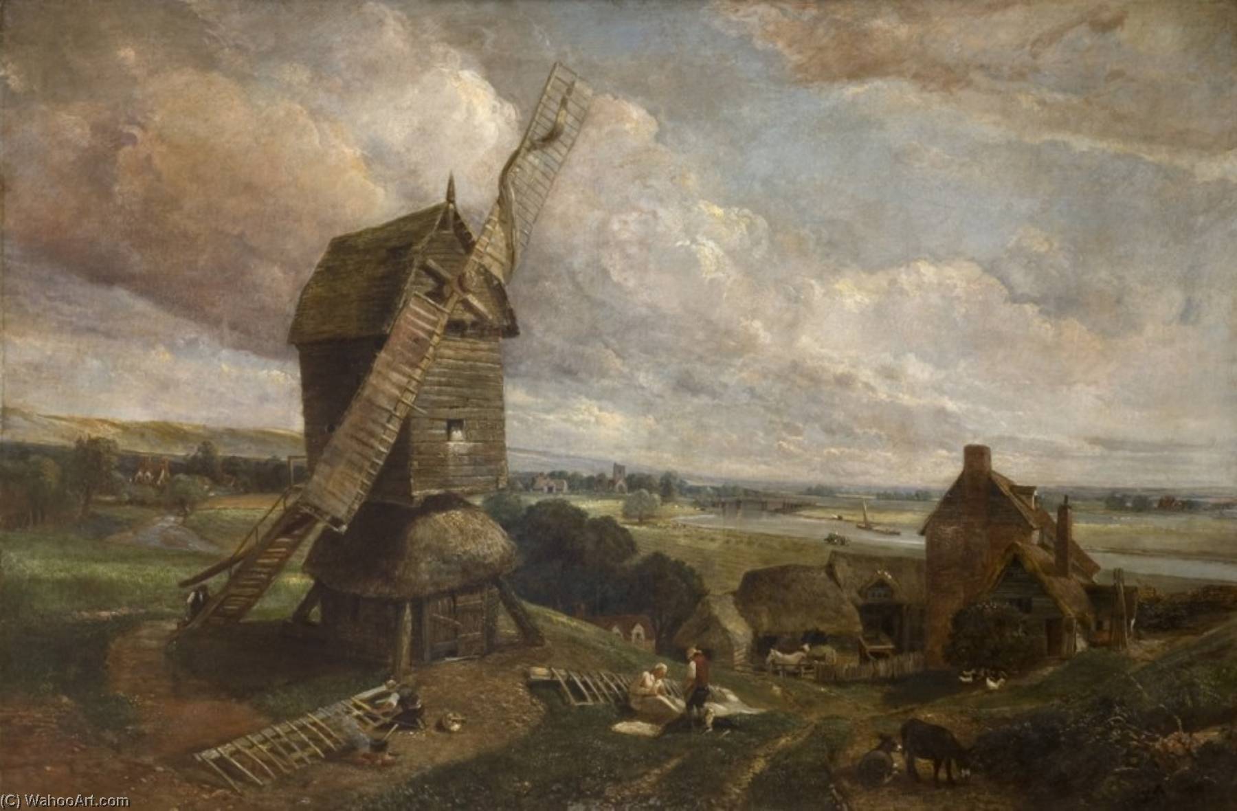 Windmill Under Repair, Coreys Mill, Hitchin — Samuel Lucas