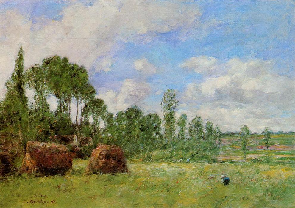 Oiseme At Harvest Time — Eugène Louis Boudin