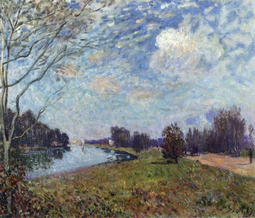The Thames At Hampton Court, East Molesey — Alfred Sisley