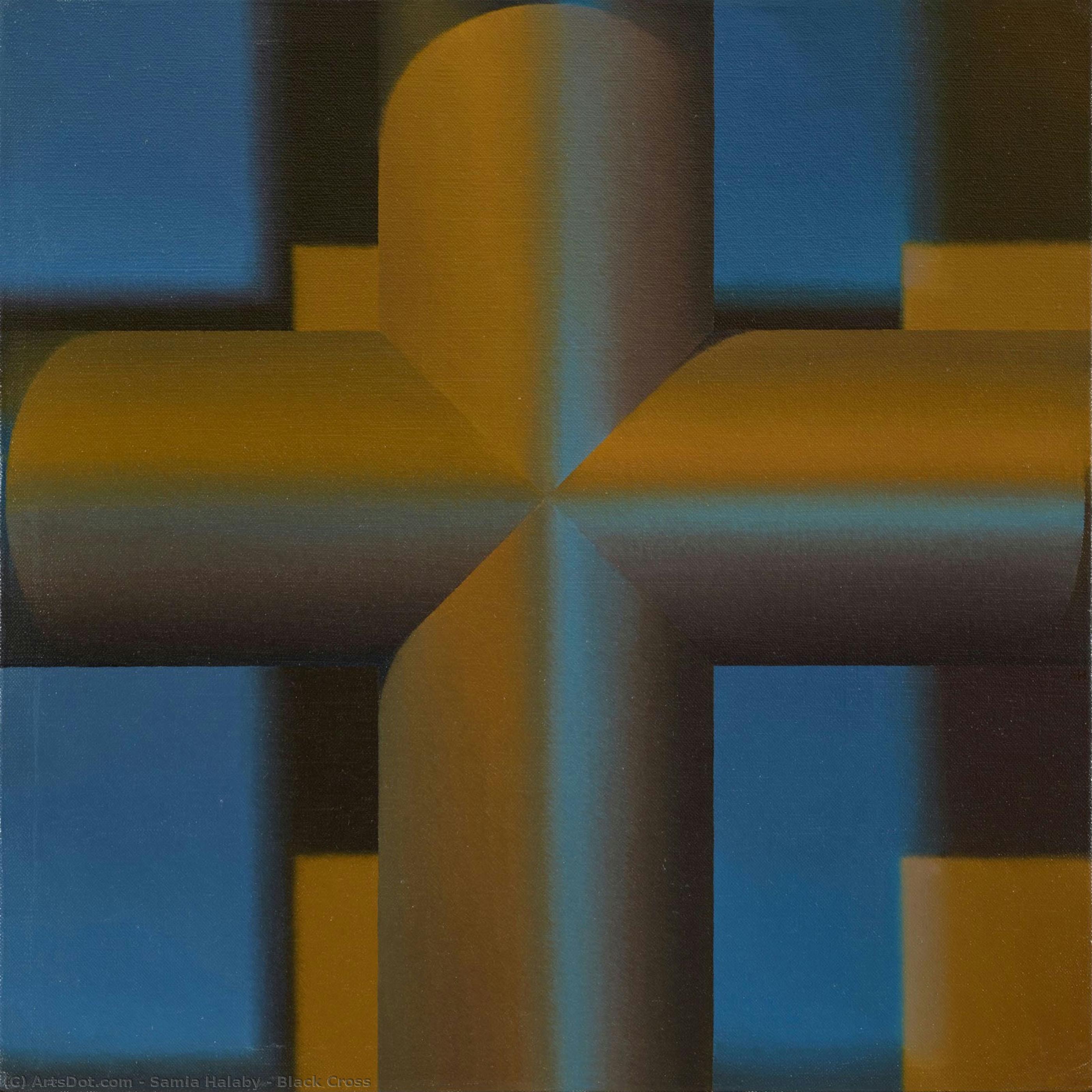 Black Cross — Samia Halaby