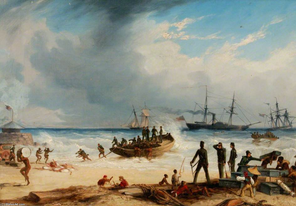 Landing In Surf At Algoa Bay, Cape Of Good Hope — Thomas Baines
