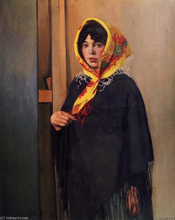 Young Woman With Yellow Scarf — Félix Vallotton