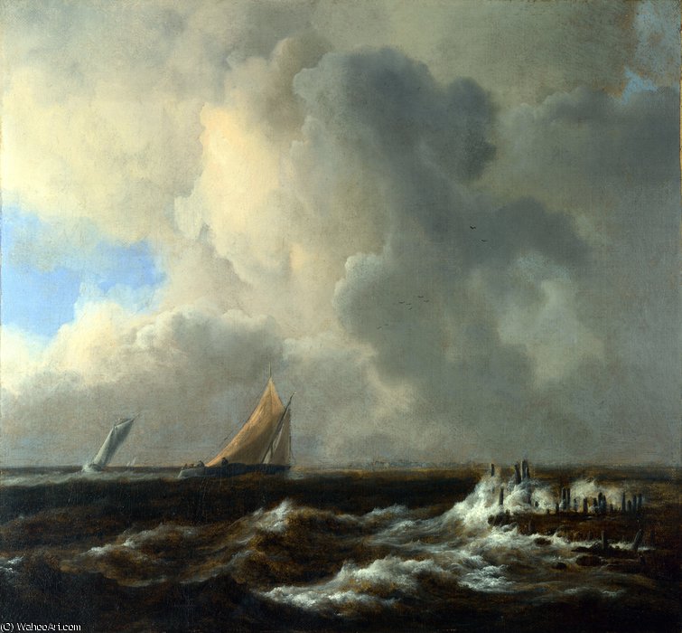 Vessels In A Fresh Breeze — Jacob Isaackszoon Van Ruisdael