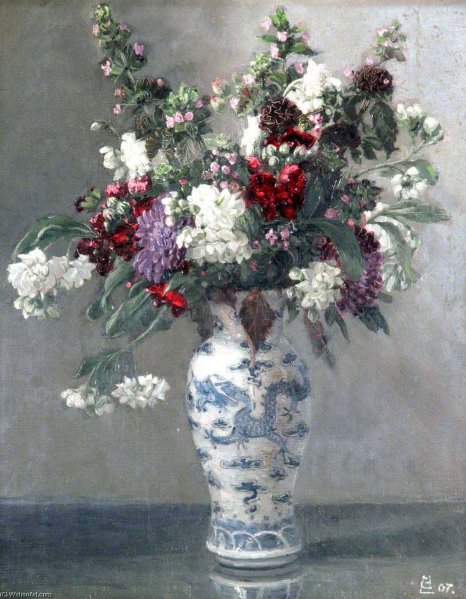 Flowers In A Blue And White Vase — Maxwell Gordon Lightfoot