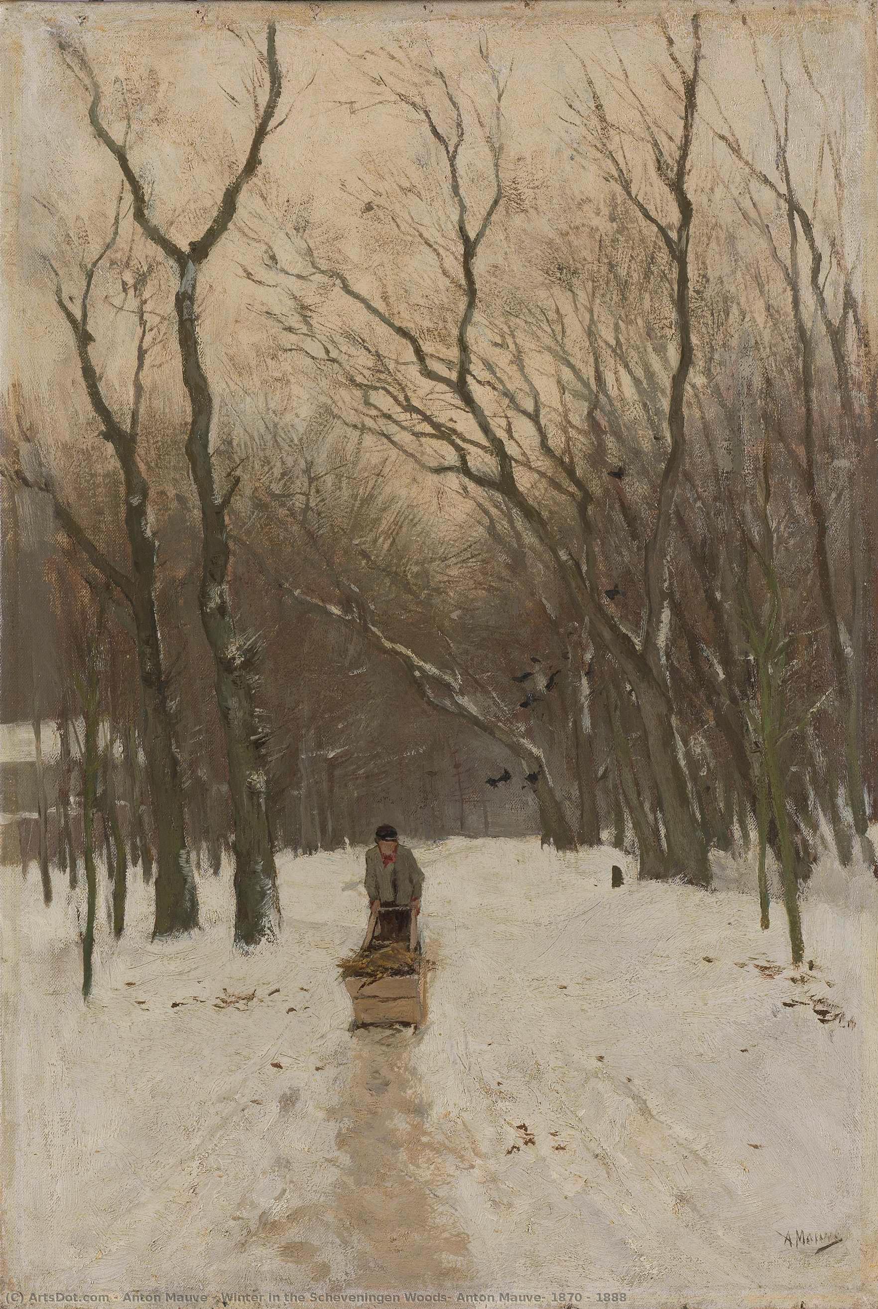 Winter In The Scheveningen Woods, Anton Mauve, 1870 - 1888 — Anton Mauve