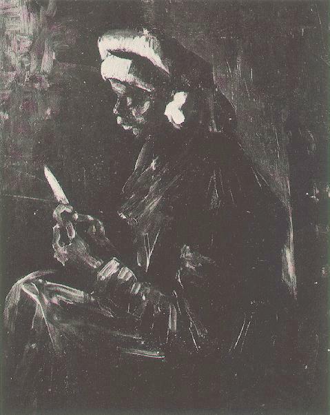 Peasant Woman Peeling Potatoes 2 — Vincent Van Gog
