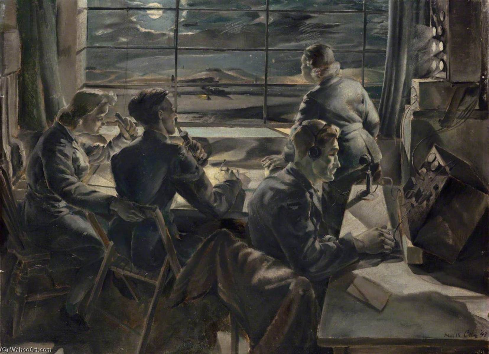 Night Scene In A Watch Office — Лесли Коул