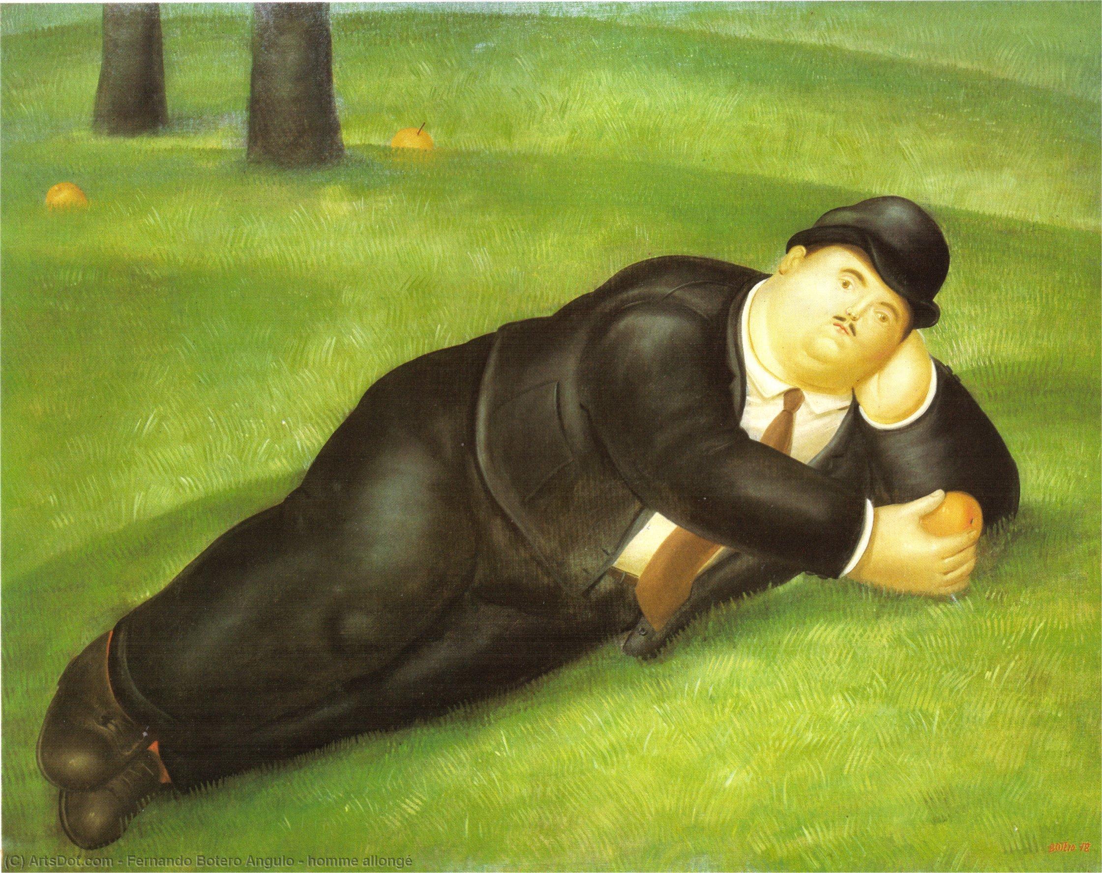Homme Allongé — Fernando Botero