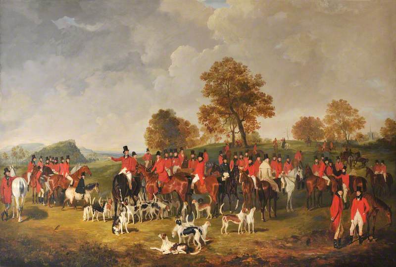 The Cheshire Hunt With Wilbraham Egerton Of Tatton (1781–1856), And His Son William Tatton Egerton (1806–1883), 1st Baron Egerton Of Tatton — Henry Calvert