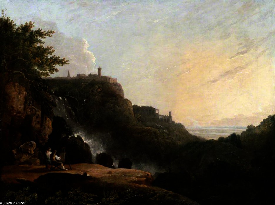 View Of Tivoli - The Cascatelle And The 'villa Of Maecenas' — Richard Wilson