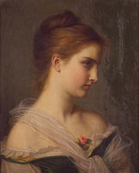 Portrait Of A Young Woman — Hugues Merle