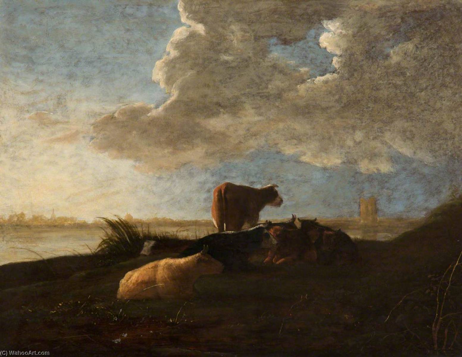 Landscape With Cattle (copy After Aelbert Cuyp) — Thomas Robson