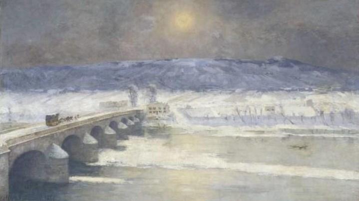 La Neige À Auvergne (snow In Auvergne) — Albert-charles Lebourg