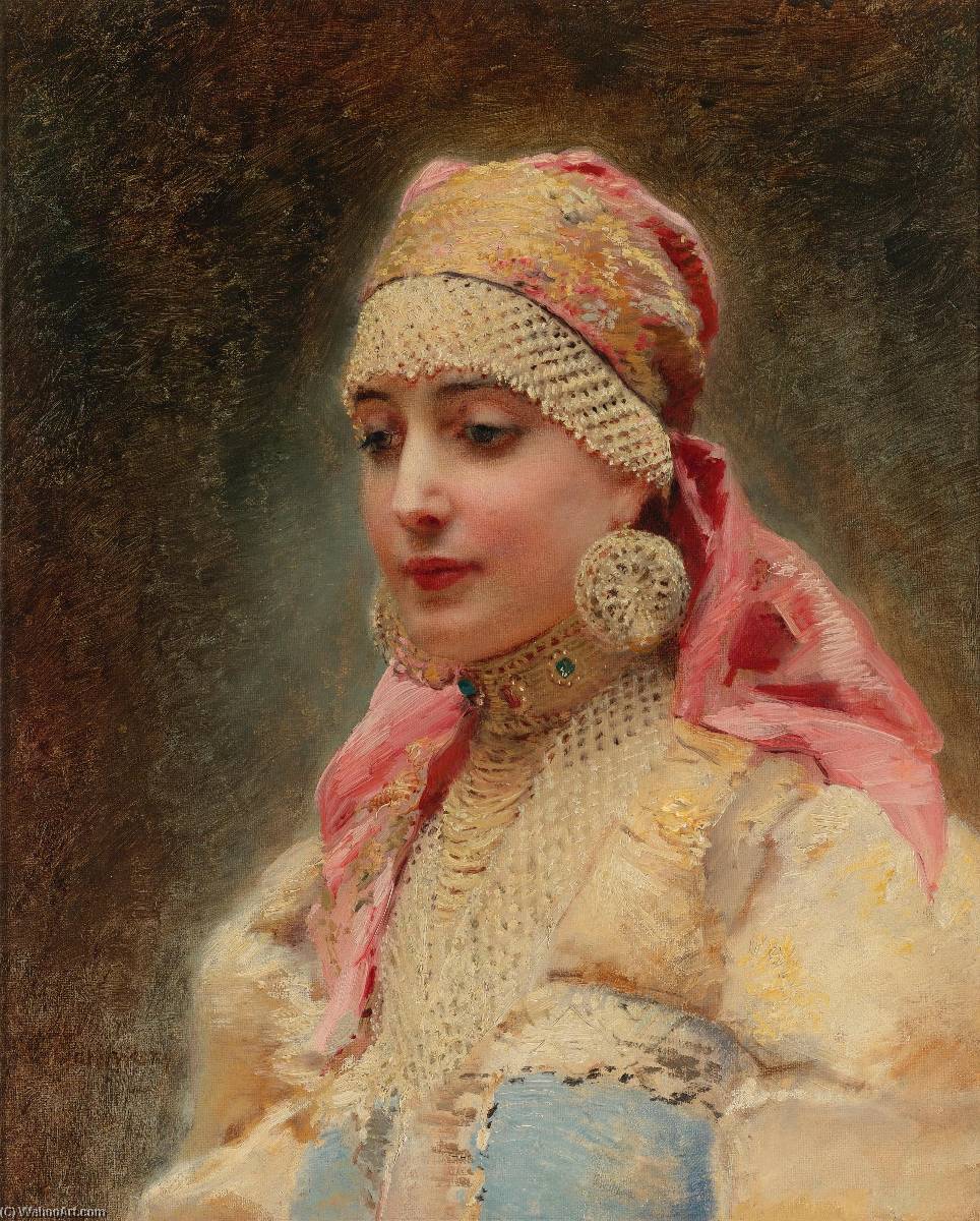 Portrait Of A Boyarina — Konstantin Yegorovich Makovsky