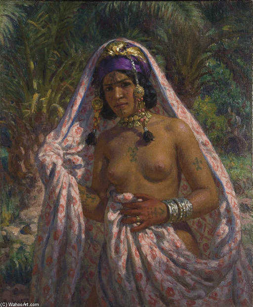 Baigneuse Dans La Palmeraie — Alphonse Etienne Dinet (nasreddine Dinet)