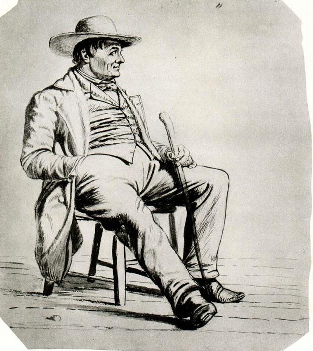 Study Of A Figure For Canvassing For A Vote — George Caleb Bingham