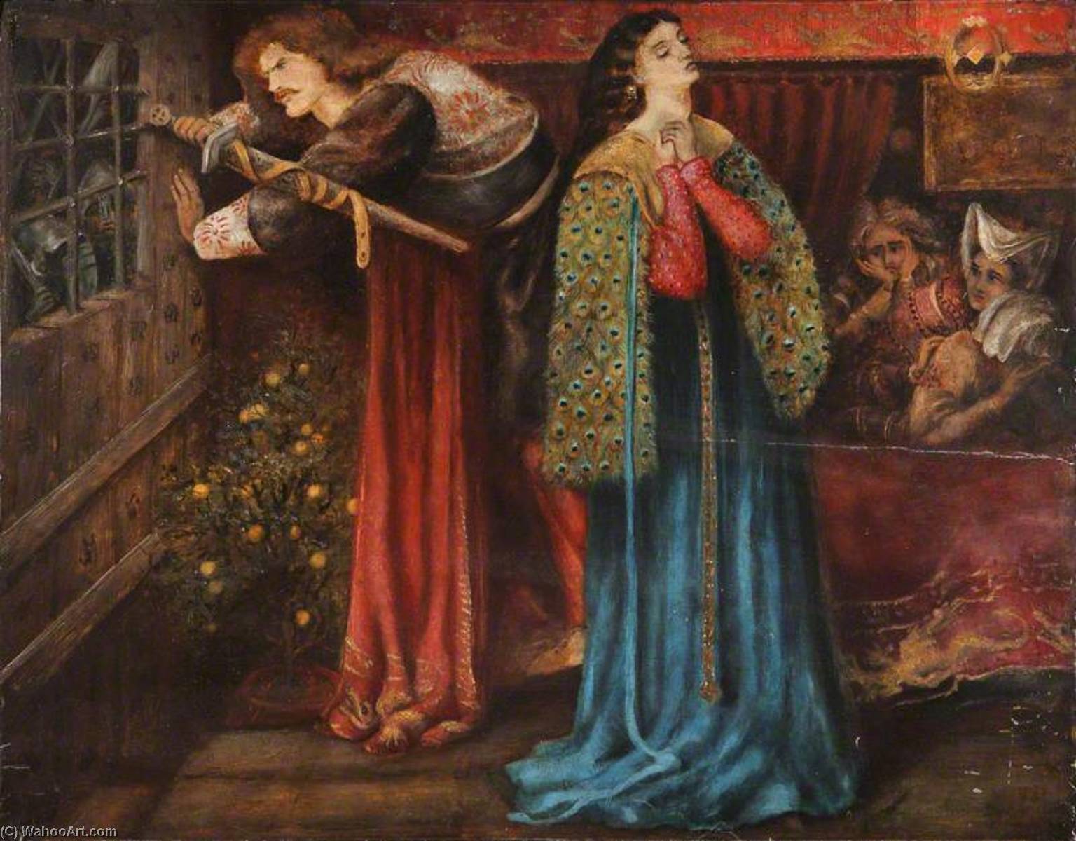 Sir Launcelot In The Queen's Chamber (after Dante Gabriel Rossetti) — Henry Treffry Dunn
