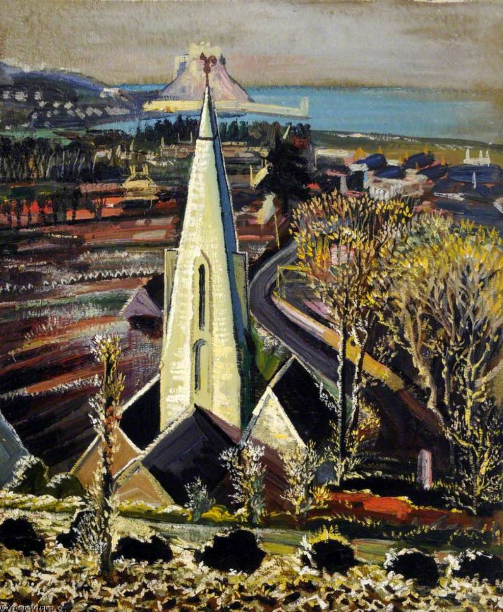 Grouville Church And Gorey Castle — Francis Ferdinand Maurice Cook