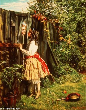 Talking Through The Fence — William Maw Egley