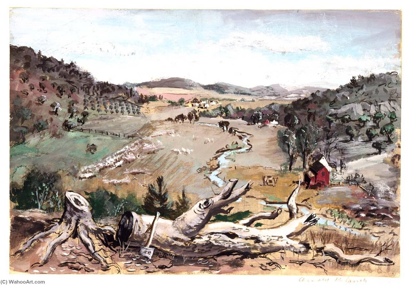 Untitled Farm Landscape — Arnold Blanch
