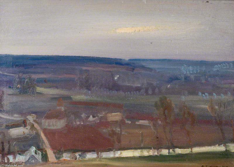 Study In The Eure Valley, France, With The Canadian Army — Sir Alfred James Munnings
