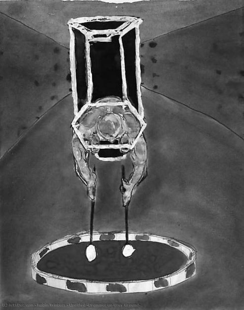 Untitled (drummer On Grey Ground) — Robin Winters