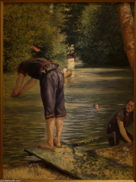 Bathers On The Banks Of The Yerres — Gustave Caillebotte