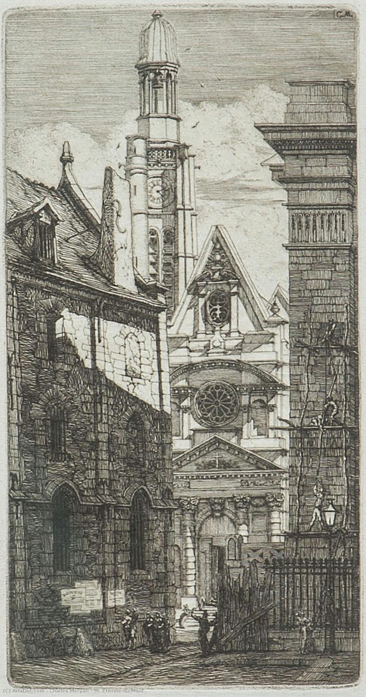 St. Étienne-du-mont — Charles Meryon