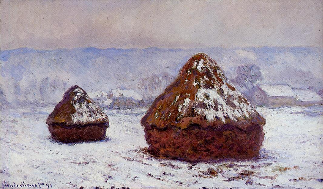 Grainstacks, Snow Effect — Клод Моне