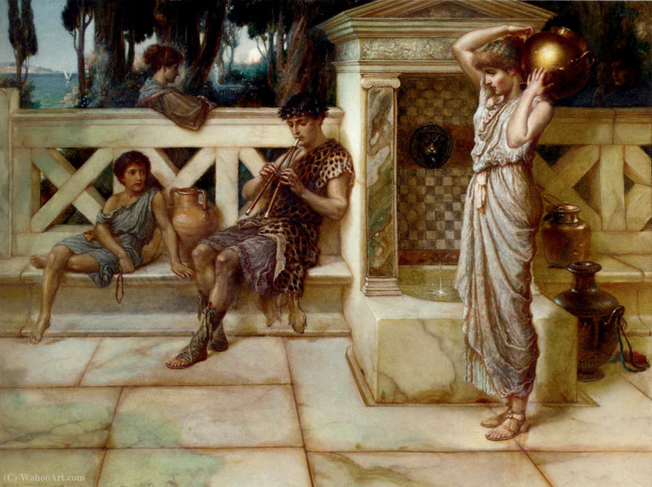 The Flute Player The Gentle Music Of A By Gone Age — William Holmes Sullivan