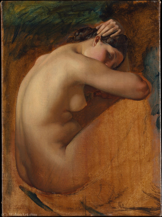 Study Of A Female Nude — Henri Lehmann