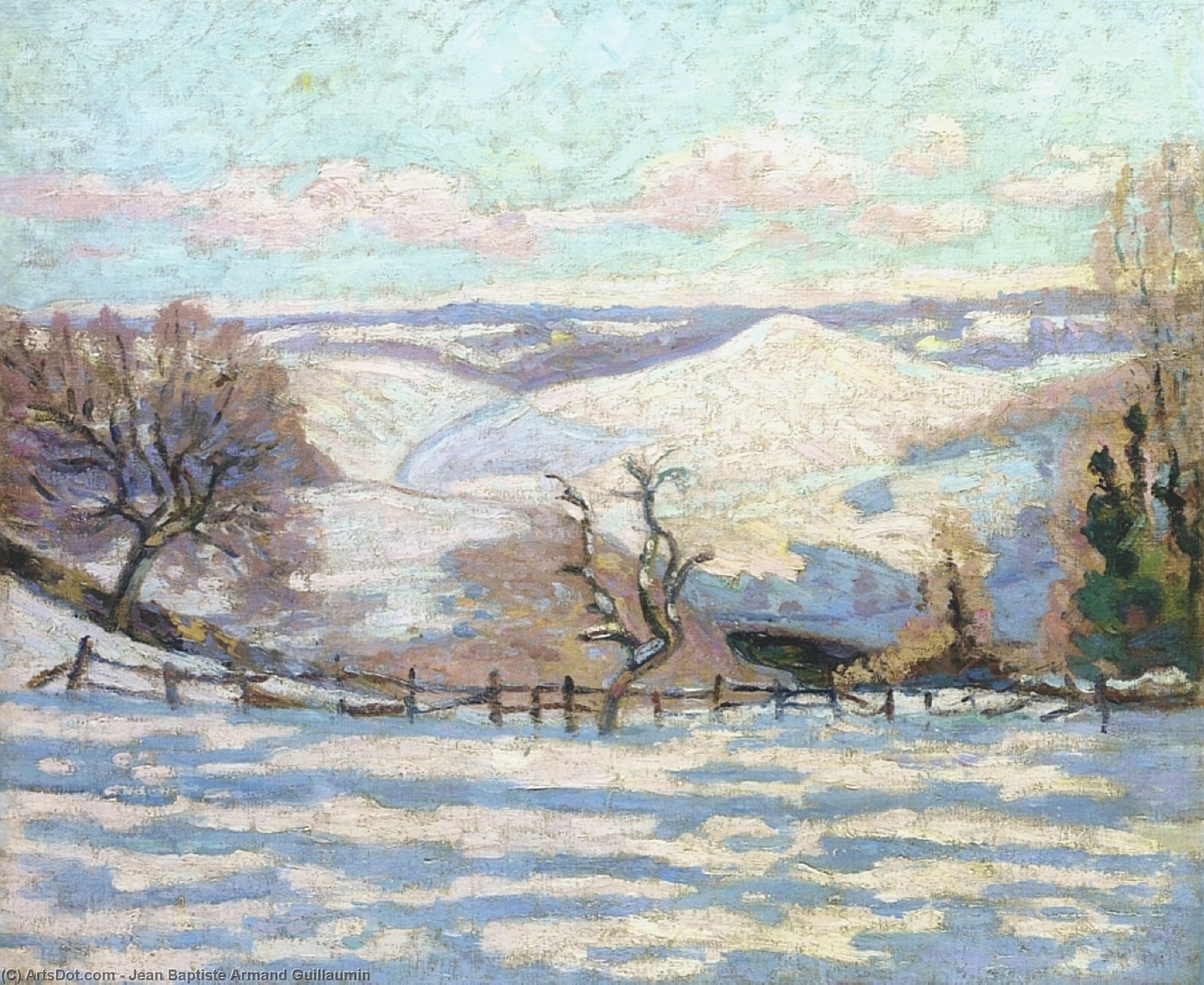 White Frost At Puy Barriou, Crozant — Ferdinand Guillaumin