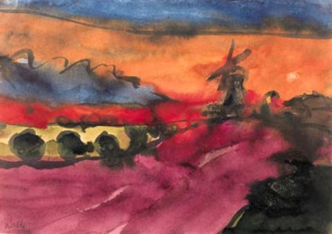 Marsh Landscape With Windmill — Эмиль Нолде
