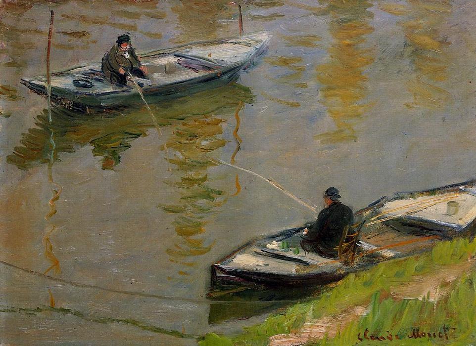 Zwei Angler — Claude Monet