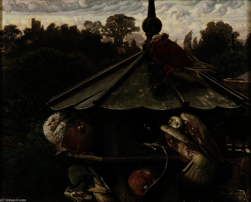 The Festival Of St Swithin (the Dovecot) — William Holman Hunt