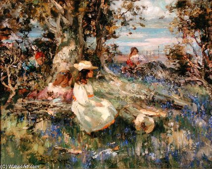 Bluebell Wood By The Sea, Galloway — William Stewart Macgeorge