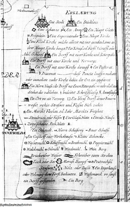 Legende Der Karte Der Ämter Liebenwerda Und Schlieben — Pieter Schenck