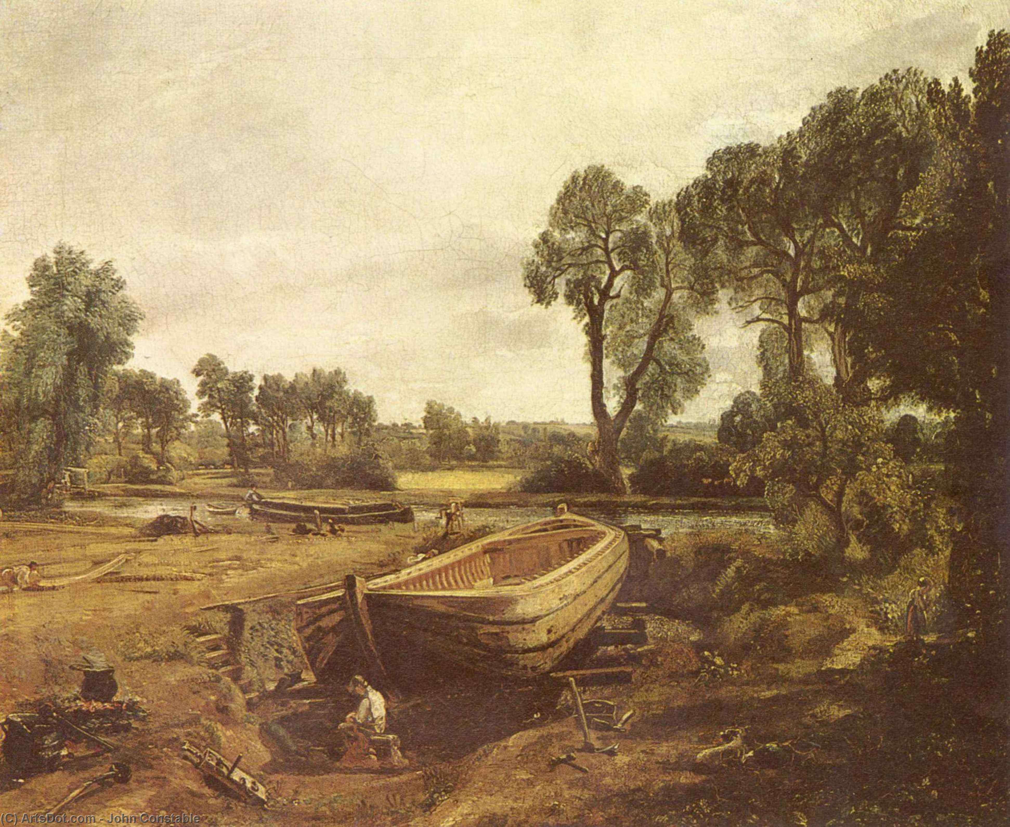 Boat Building — Джон Констебл