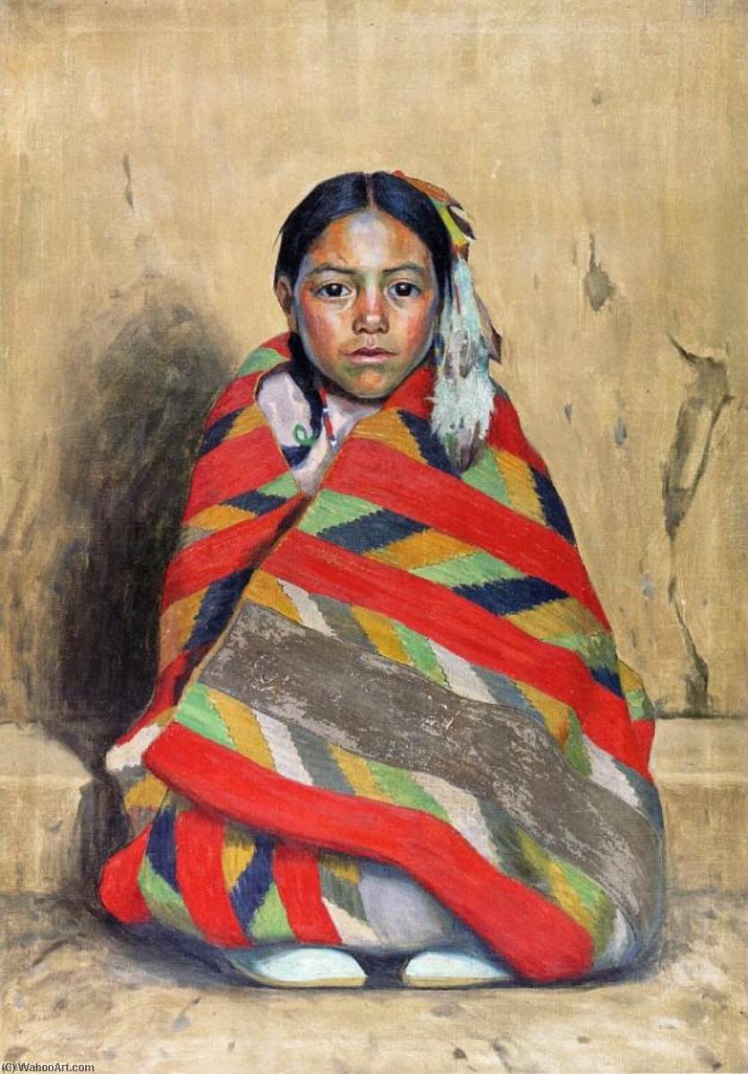 Indian Girl In A Blanket — Eanger Irving Couse