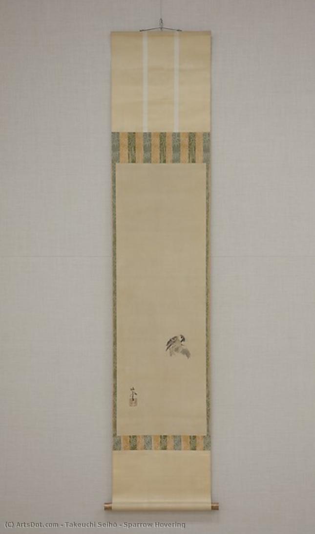 Sparrow Hovering — Takeuchi Tsunekichi