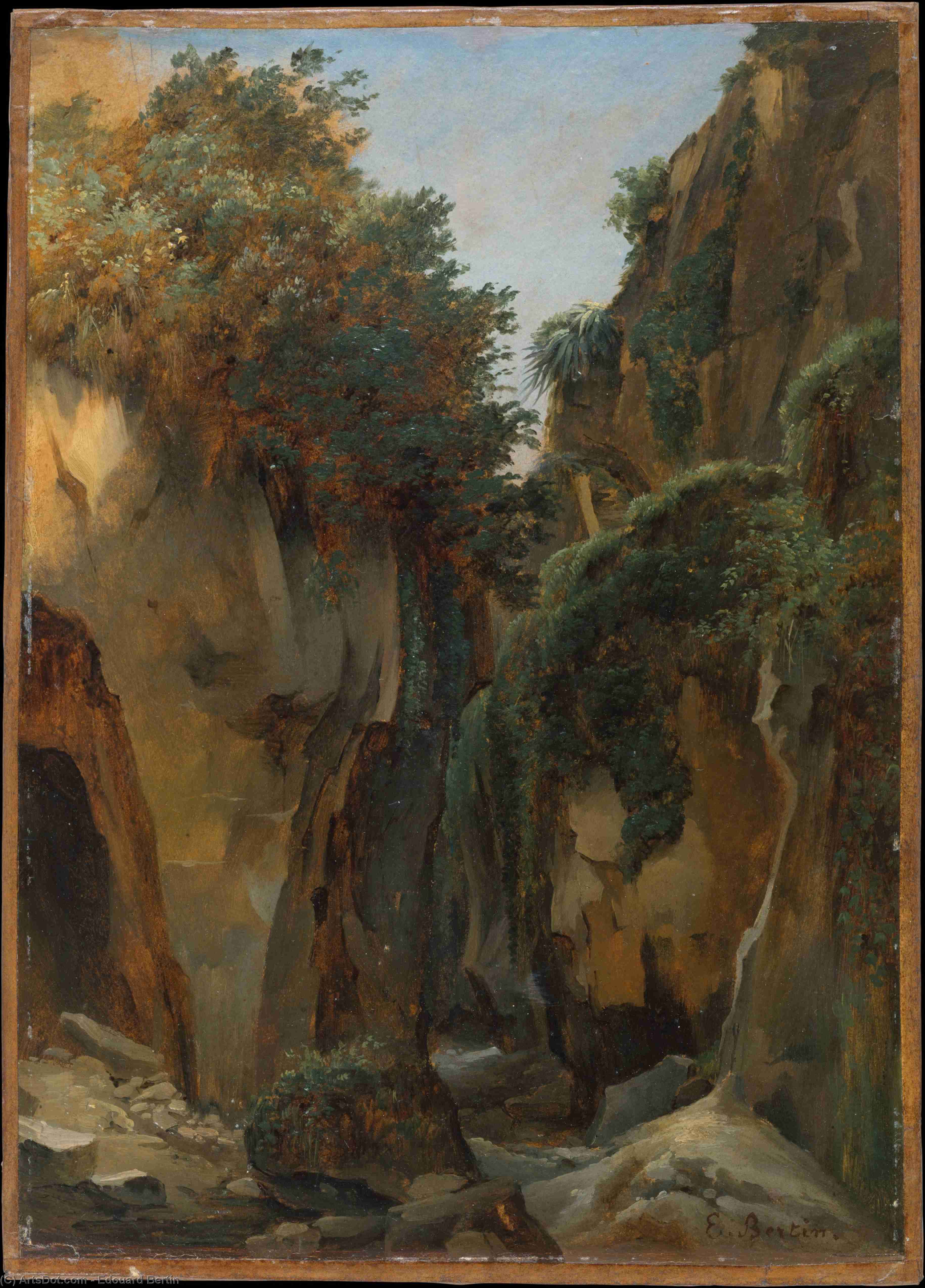 Ravine At Sorrento — Edouard Bertin