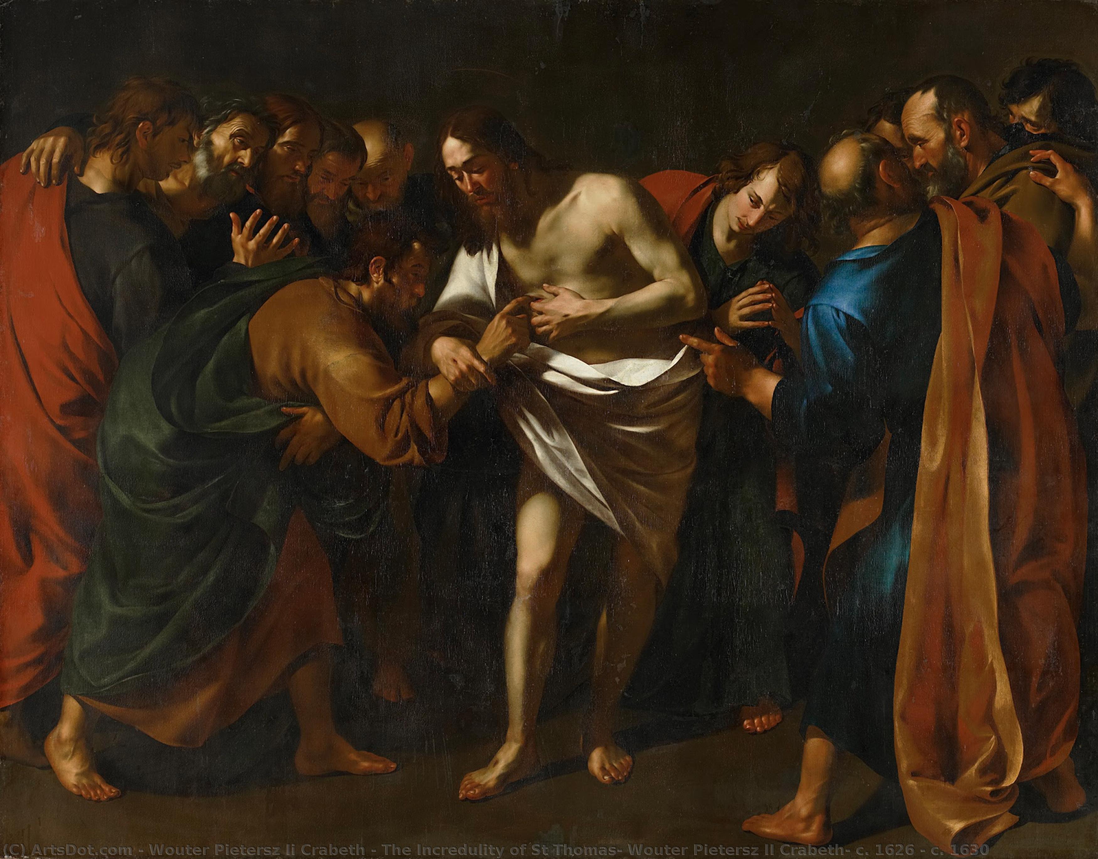 The Incredulity Of St Thomas, Wouter Pietersz Ii Crabeth, C. 1626 - C. 1630 — Wouter Pietersz Ii Crabeth