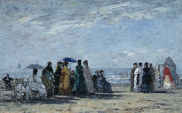 The Beach At Trouville — Eugène Louis Boudin