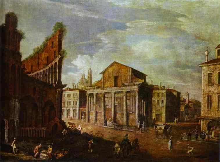 Church Of St. Antony And St. Phaustina In Rome — Canaletto