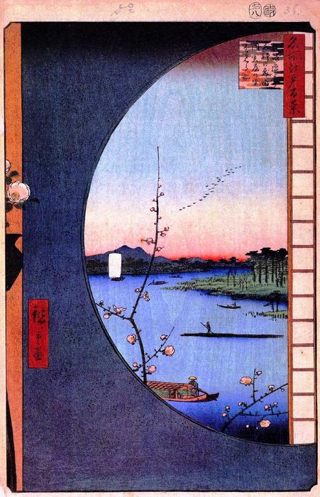 Massaki Of Suijin Shrine, Uchigawa Inlet, And Sekiya — Ando Hiroshige