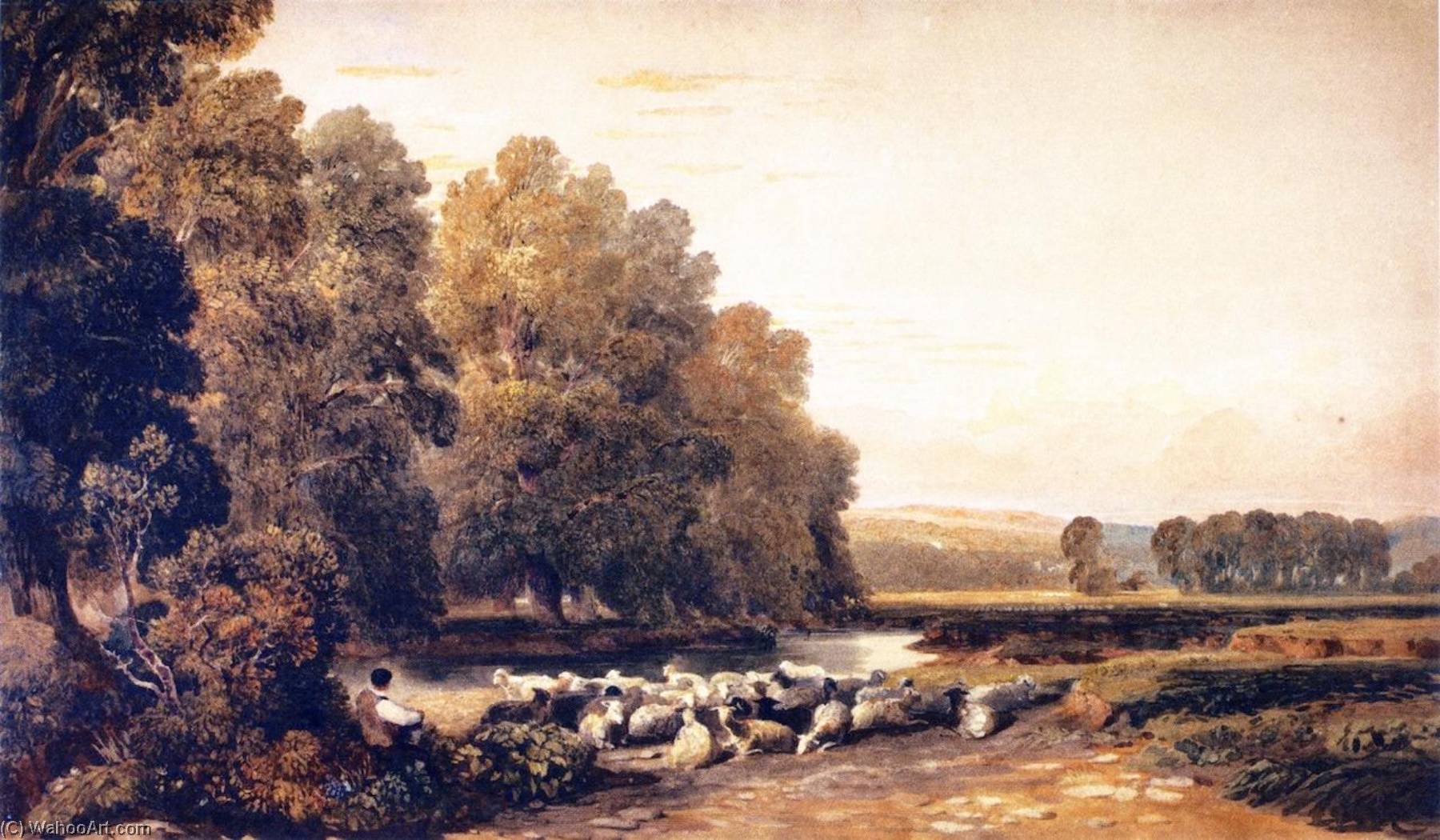 Lugg Meadows, Near Hereford — David Cox The Elder